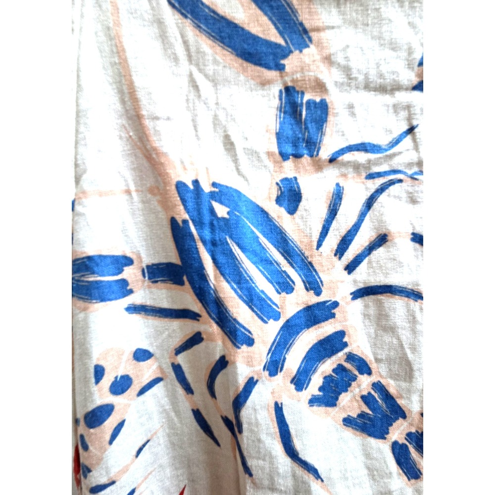 Rachel Zoe Lobster Skirt XS Long FUN Red/Cream/Cobalt/Pink Banded & Striped - Picture 7 of 9